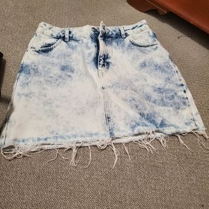 Acid Wash denim skirt